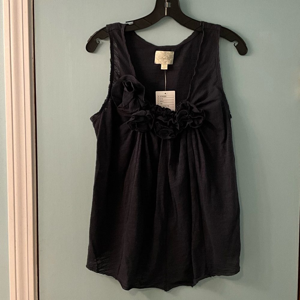 Deletta sleeveless top with roses purchased from Anthropologie